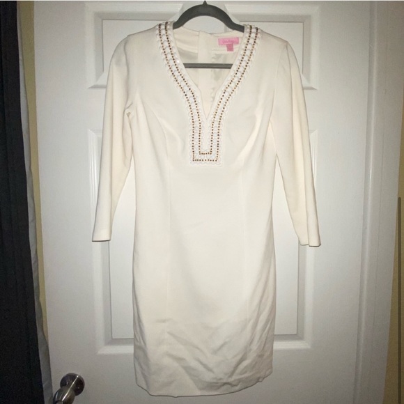 EUC Lilly Pulitzer Bennet Shift Dress in Cameo White, 4 - Picture 2 of 3